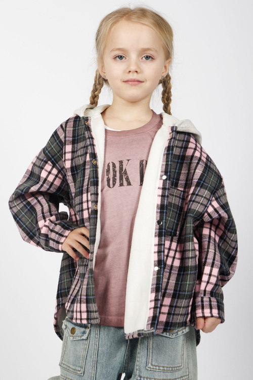 Рубашка B-JCK35495 Miasin (розовый в клетку, 110)