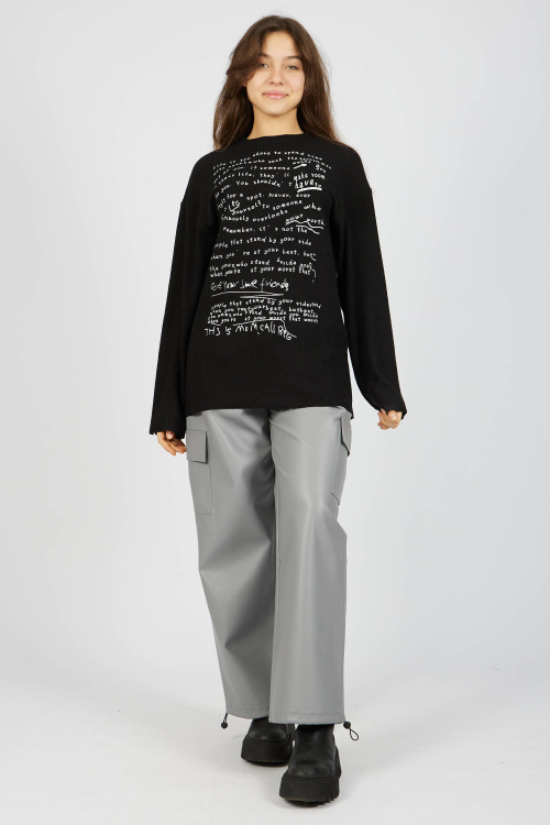 Лонгслив (Черный, 140)